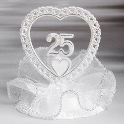 CAKE TOPPER 25° CUORE ART.29013