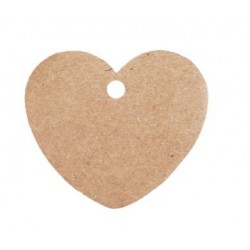 TAG CARTA KRAFT 4,5x7,5cm 20pz CUORE AVANA
