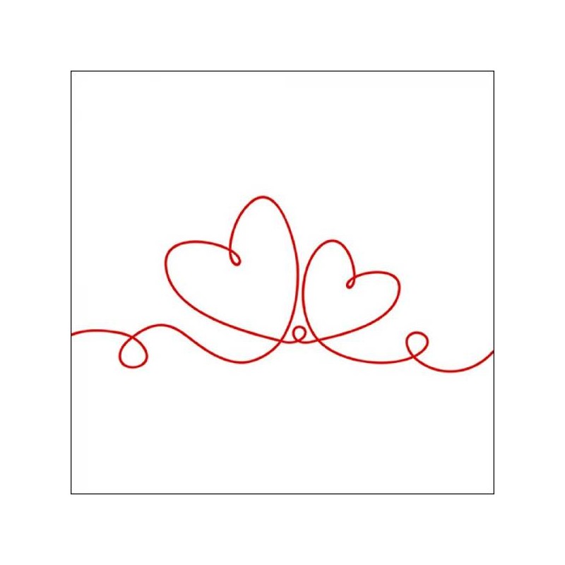 TOVAGLIOLI 33x33 LINE OF LOVE RED 20pz