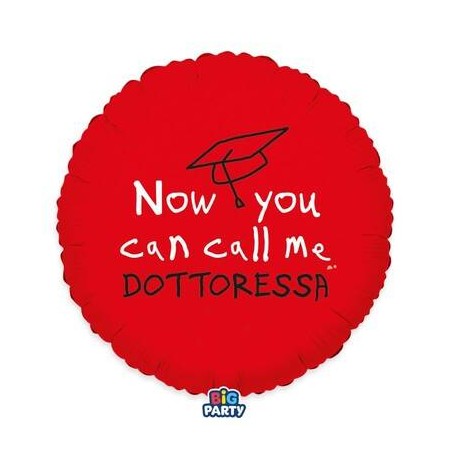 PALLONE MYLAR TONDO 45cm LAUREA CALL ME DOTTORESSA