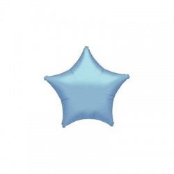 PALLONE MYLAR 19'' STELLA AZZURRO SATIN 48cm