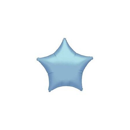 PALLONE MYLAR 19'' STELLA AZZURRO SATIN 48cm