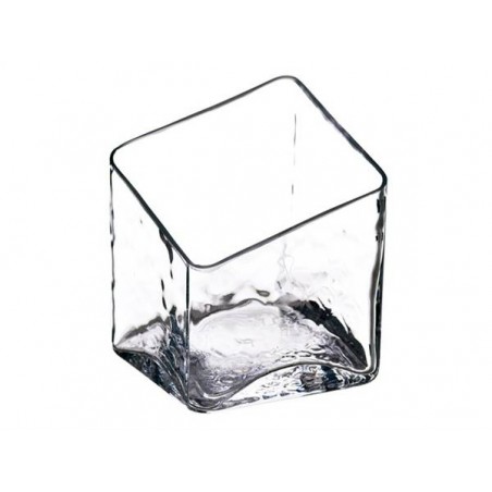 QUADRATO VETRO TAGLIO OBLIQUO 10,5x10,5x12cm 15-3768