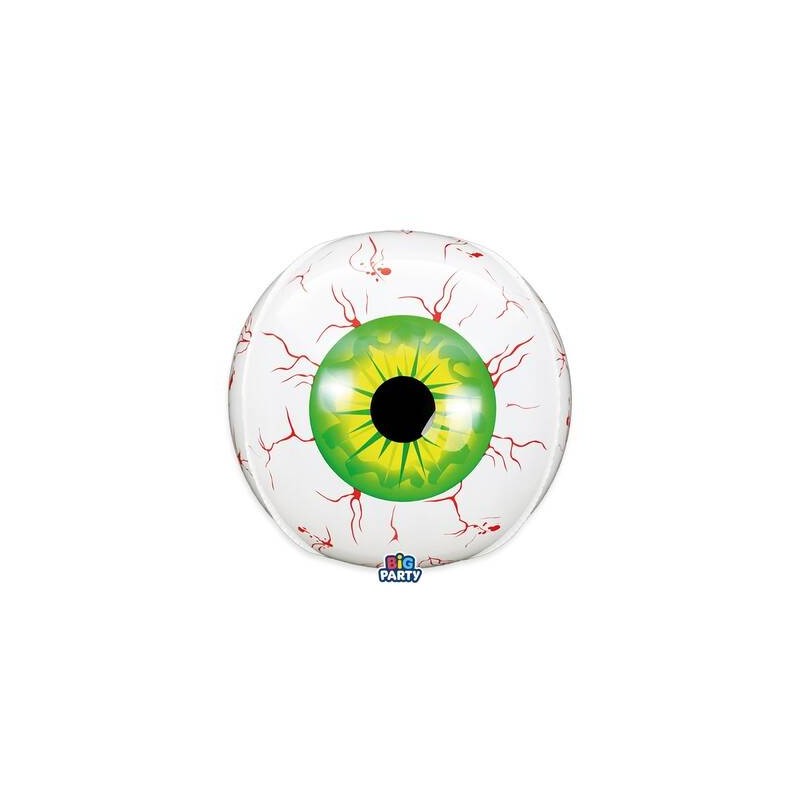 PALLONE MYLAR SFERA 4D 22 55cm SCARY EYE
