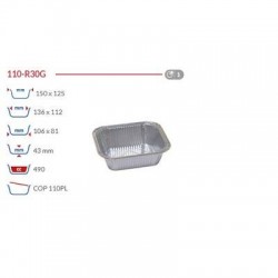 TEGLIA ALLUMINIO 1prz 110-R30G 100pz