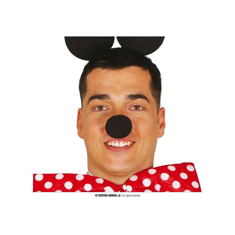 NASO NERO IN GOMMAPIUMA 5cm