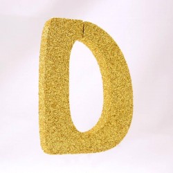 LETTERA POLISTIROLO GLITTER ORO mm120x90 D