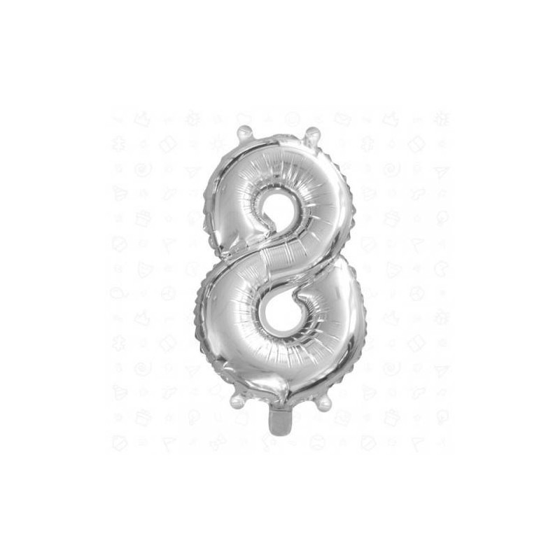 PALLONE MYLAR N°8 40cm SILVER