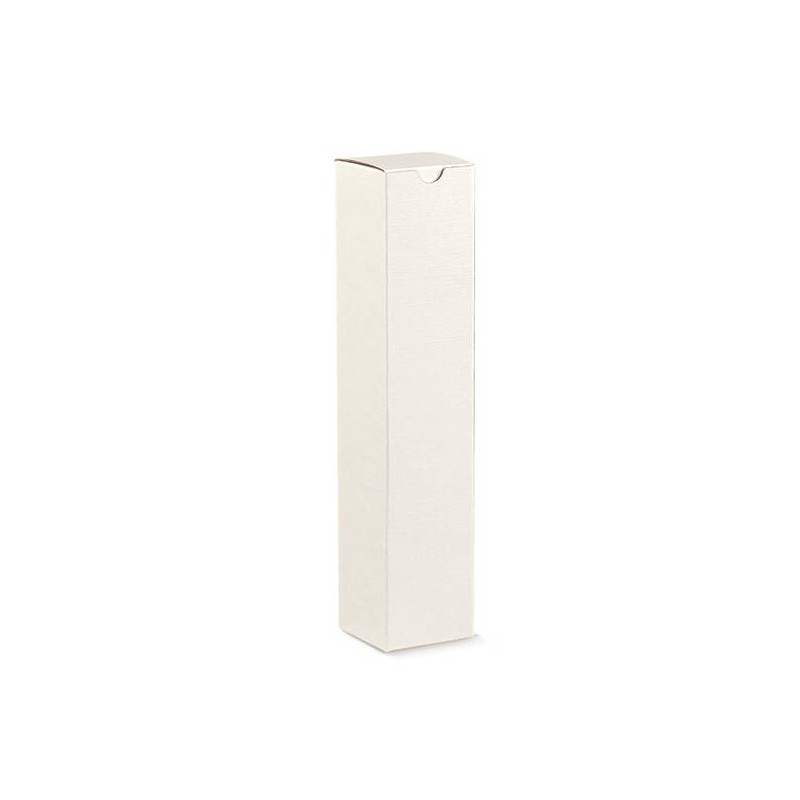 SCATOLA PETIT 1 BOTTIGLIA 5,5x5,5x24cm SETA BIANCO 10pz