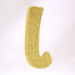 LETTERA POLISTIROLO GLITTER ORO mm120x90 J