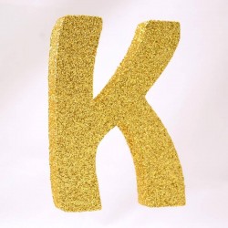 LETTERA POLISTIROLO GLITTER ORO mm120x90 K