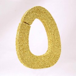 LETTERA POLISTIROLO GLITTER ORO mm120x90 O