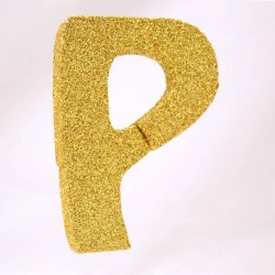 LETTERA POLISTIROLO GLITTER ORO mm120x90 P