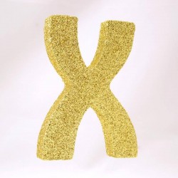 LETTERA POLISTIROLO GLITTER ORO mm120x90 X