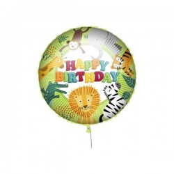 PALLONE MYLAR HAPPY BIRTHDAY JUNGLE 45cm