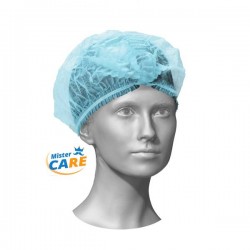 Mr.Care - CUFFIA COPRICAPO PLISSè SAFE CAP AZZURRA 100pz