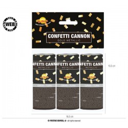 SPARA CORIANDOLI 10,5cm 3pz ORO