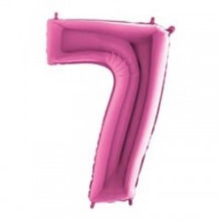 PALLONE NUMERO 7 MYLAR 102cm 40 FUCSIA