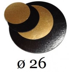DISCHI CARTONE ORO/NERO LISCI 2400gr/mq ø26 10kg