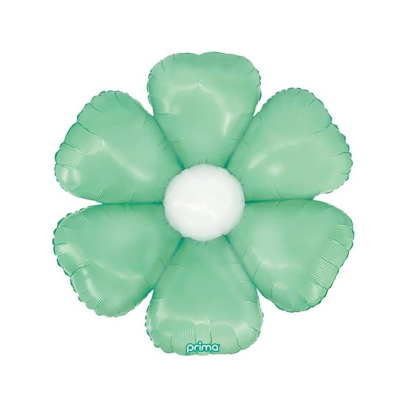 PALLONCINO MYLAR 34 86cm MARGHERITA VERDE MENTA