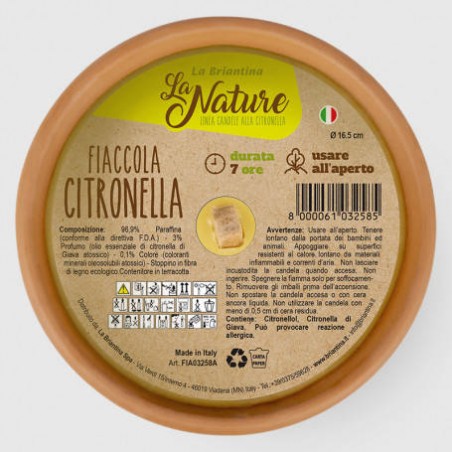 FIACCOLA CITRONELLA TERRACOTTA ø16,5