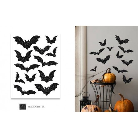 ADESIVO PIPISTRELLO GLITTER 30x40cm