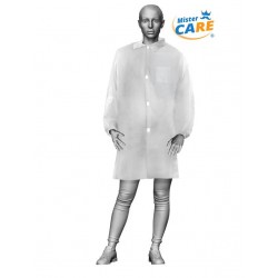 Mr.Care - CAMICE LAB POCKET in PP 30gr/m² VELCRO col.BIANCO TG.M 5pz