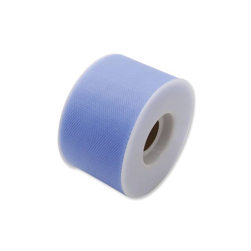 TULLE ROTOLO cm5x50mt AZZURRO FIORDALISO BIG