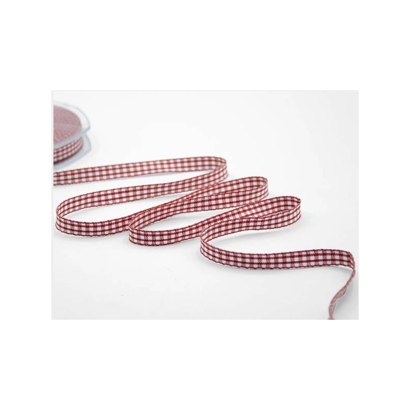 NASTRO TESSUTO DUMBO QUADRI mm10x20mt COL.31 ROSSO/BIANCO