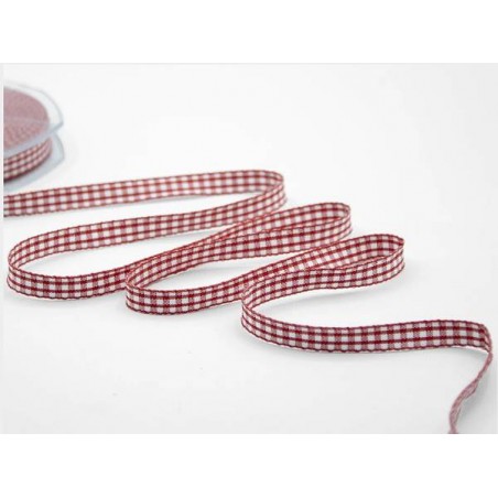 NASTRO TESSUTO DUMBO QUADRI mm10x20mt COL.31 ROSSO/BIANCO