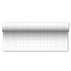 TOVAGLIA ROTOLO CARTA 1,20x50mt DAMASCATA BIANCA