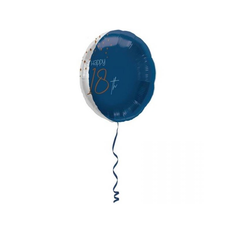 PALLONE MYLAR 18'' 45cm 18 ANNI ELEGANT TRUE BLUE