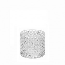 CILINDRO VETRO DIAMANTE H.10cm ø10cm CIL-H100