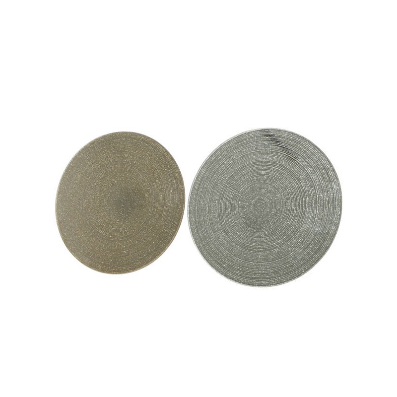 SOTTOBICCHIERE IN SPECCHIO TONDO ARG/ORO ø10cm 2ass 1pz