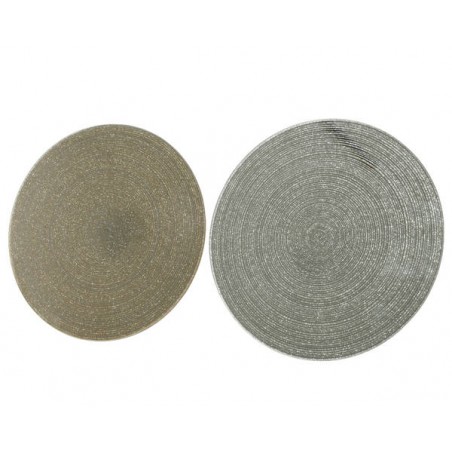 SOTTOBICCHIERE IN SPECCHIO TONDO ARG/ORO ø10cm 2ass 1pz