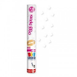 CANNONE SPARA MINI CORIANDOLI BIANCHI OGGI SPOSI 30cm
