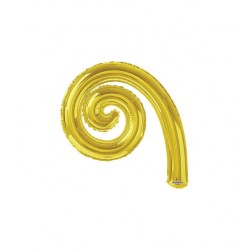PALLONE MYLAR KURLY SPIRAL ORO MINISHAPE 14 35cm