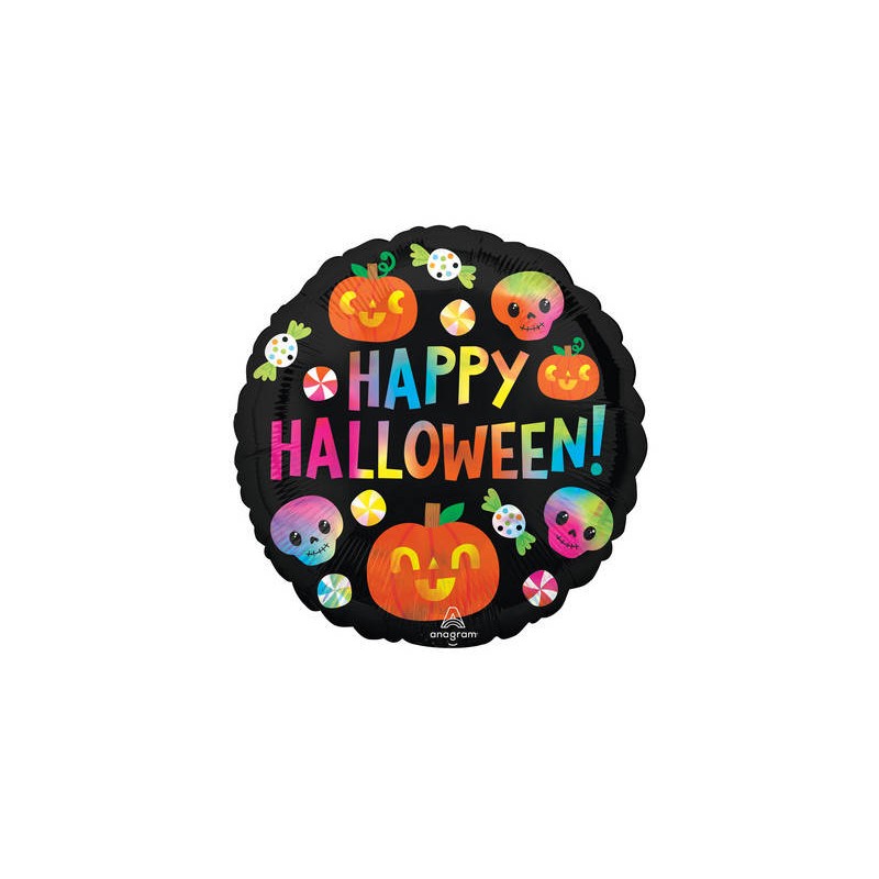 PALLONE MYLAR 17'' HALLOWEEN IRIDESCENTE 45cm