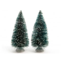 PINETTO VERDE CON NEVE H15cm 2pz