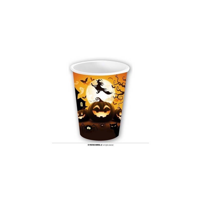 BICCHIERI CARTA 240ml ZUCCA E STREGA 6pz