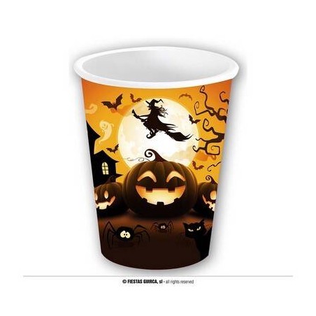 BICCHIERI CARTA 240ml ZUCCA E STREGA 6pz