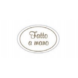 ETICHETTE ADESIVE FATTO A MANO OVALE ø3x2cm 360pz