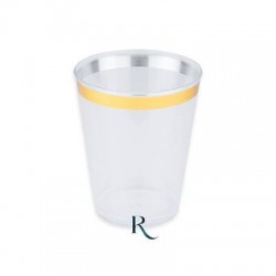 BICCHIERI TUMBLER RIUTILIZZABILI 300cc CRYSTAL GOLD 6pz