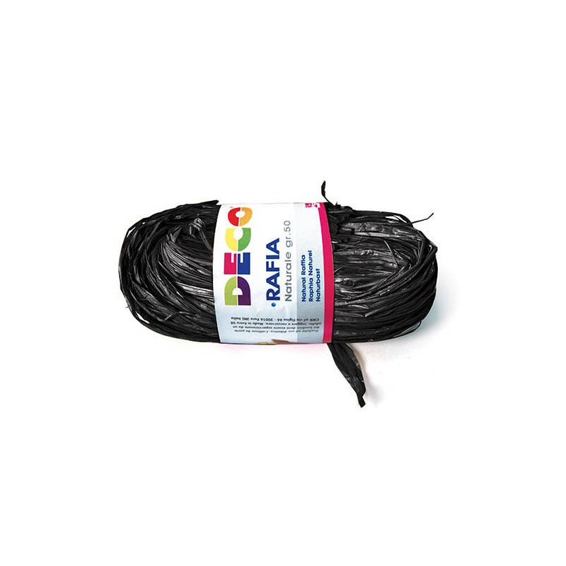 RAPHIA NATURALE gr.50 CWR NERO