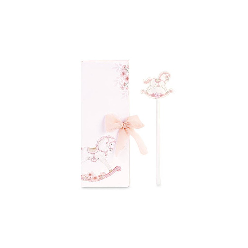 MATITA CAVALLO ROSA CON BUSTA H21cm
