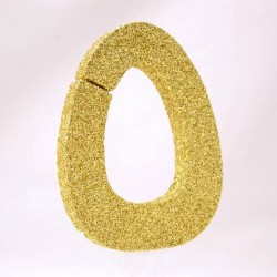 LETTERA POLISTIROLO GLITTER ORO mm120x90 O