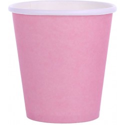 BICCHIERI 270cc CARTA BIODEGRADABILI ROSA 25pz