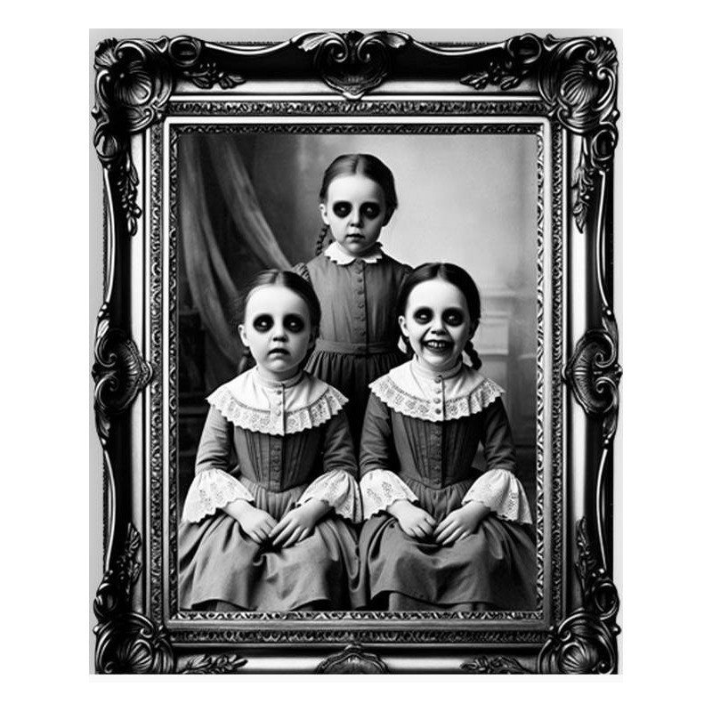 QUADRO D'EPOCA ADESIVO HORROR 58x45cm