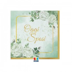TOVAGLIOLI 25x25cm OGGI SPOSI ECUPALIPTO 16pz