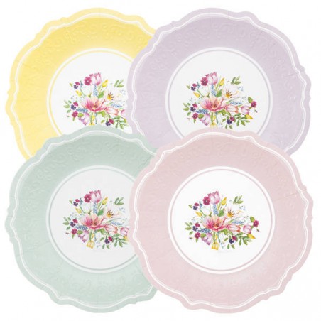 PIATTI LIBERTY 27cm ENGLISH GARDEN 4 COL.ASS.TI 8pz